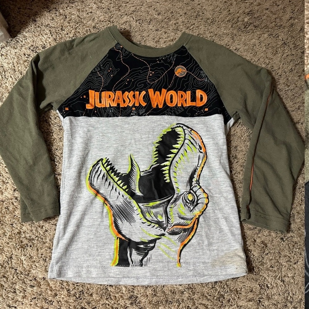 Kids Long Sleeve Shirt - Green and Gray